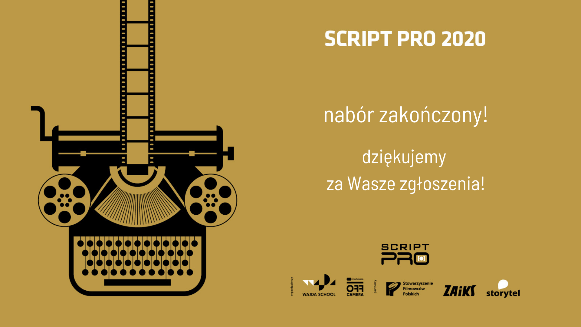 Wyjątkowo dużo zgłoszeń na konkurs scenariuszowy Script Pro 2020.