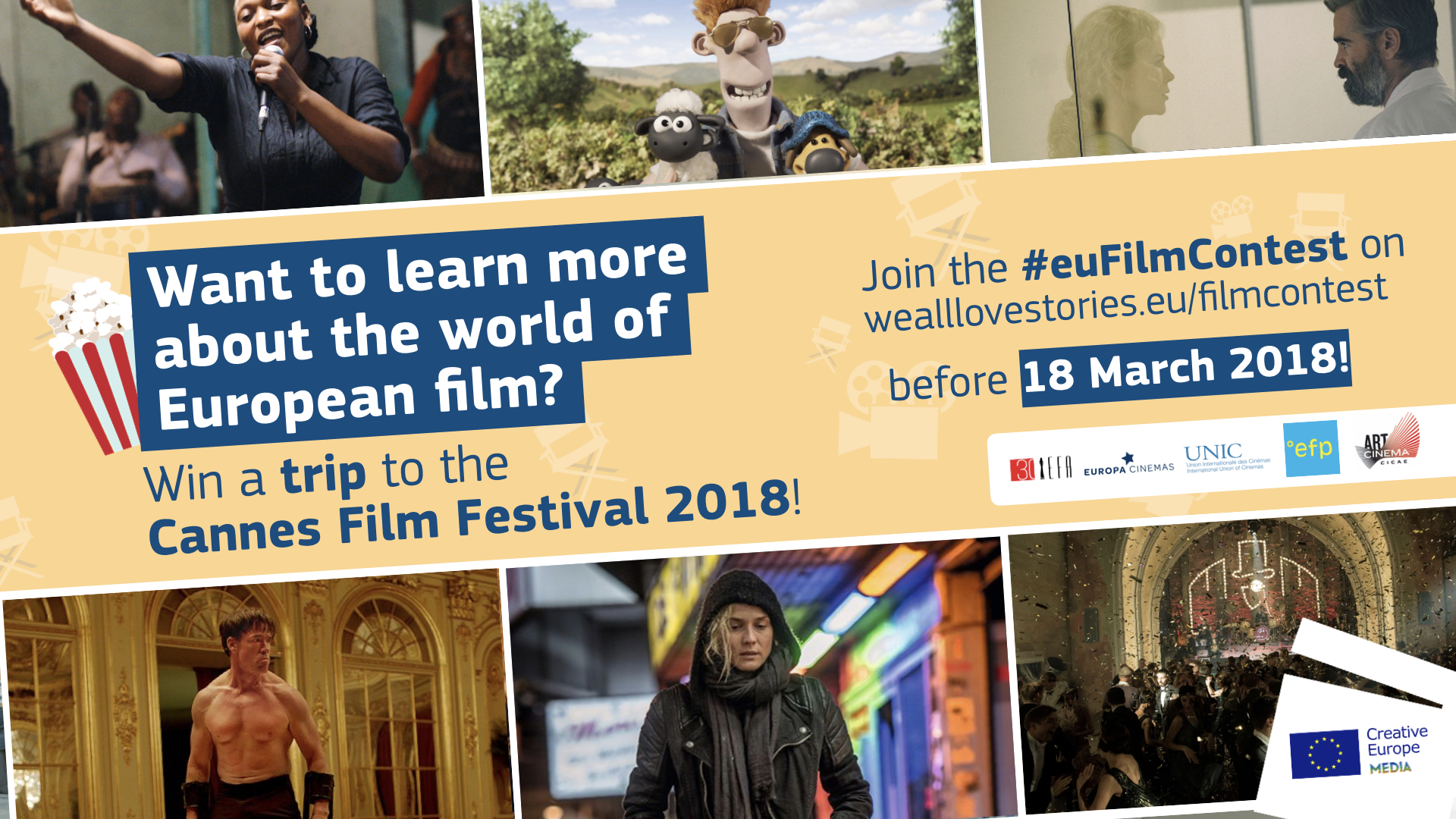 WEŹ UDZIAŁ W KONKURSIE #EUFILMCONTEST I WYGRAJ WYJAZD NA MFF W CANNES!