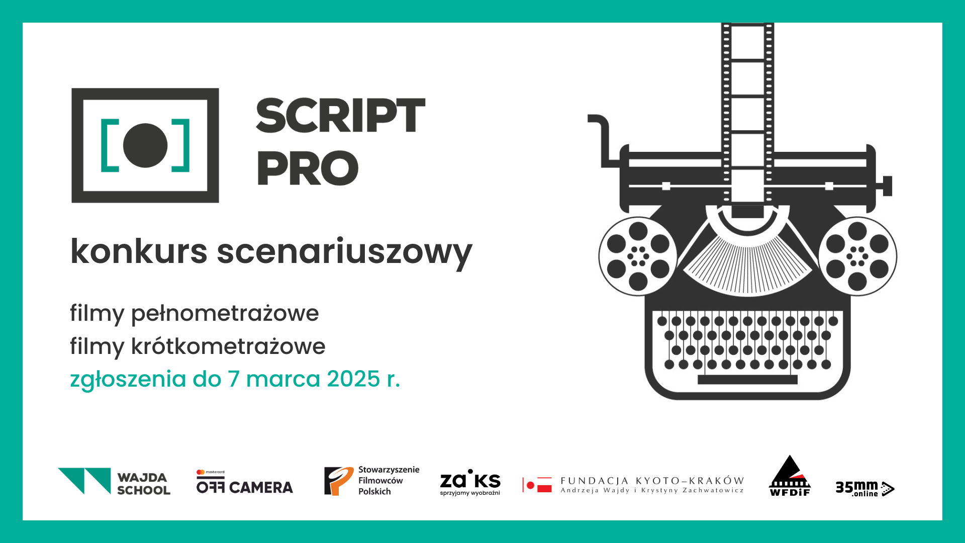 Zgłoś scenariusz! SCRIPT PRO 2025 – konkurs scenariuszowy z nagrodami